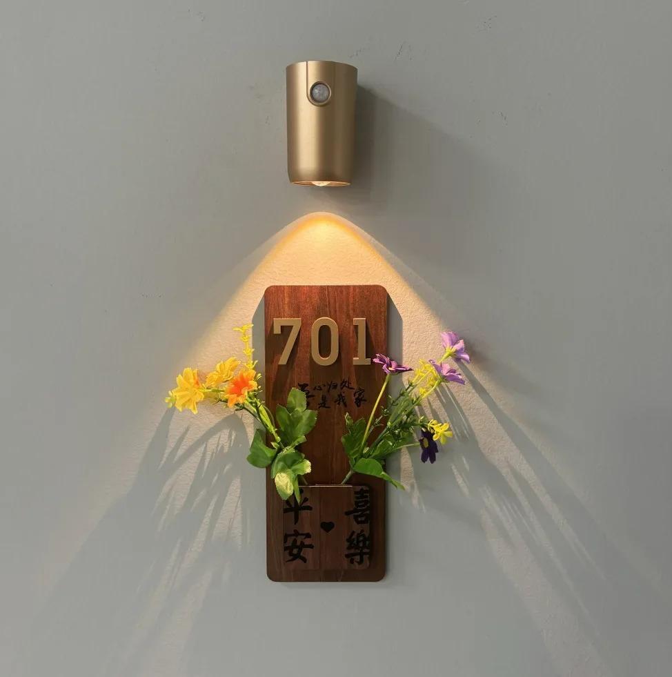 LED Motion Sensor Wall Light Magnetic Mounted USB Rechargeable Night Lamp Dimmable Ambient Lighting for Hallway Stairs Bedroom