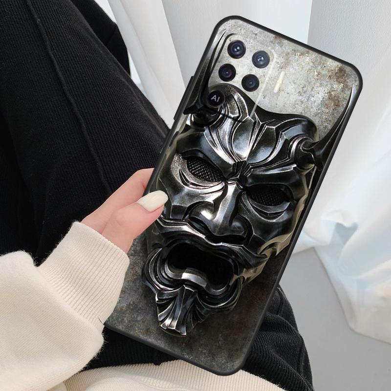 Japanese Oni Hannya Demon Mask Case For Oppo A40 A60 A80 A5 Pro A15 A16 A17 A57 A77 A94 A74 A54 A76 A96 A18 A38 A58 A78 A98