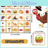Themed Party Thanksgiving Fun Bingo Game Set With Paper Cards And Sheets Call