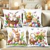 Easter Decoration Throw Pillow Covers Bunny Eggs Floral Sheep Spring Holiday Decorative Pillowcases for Sofa Couch Home Decor