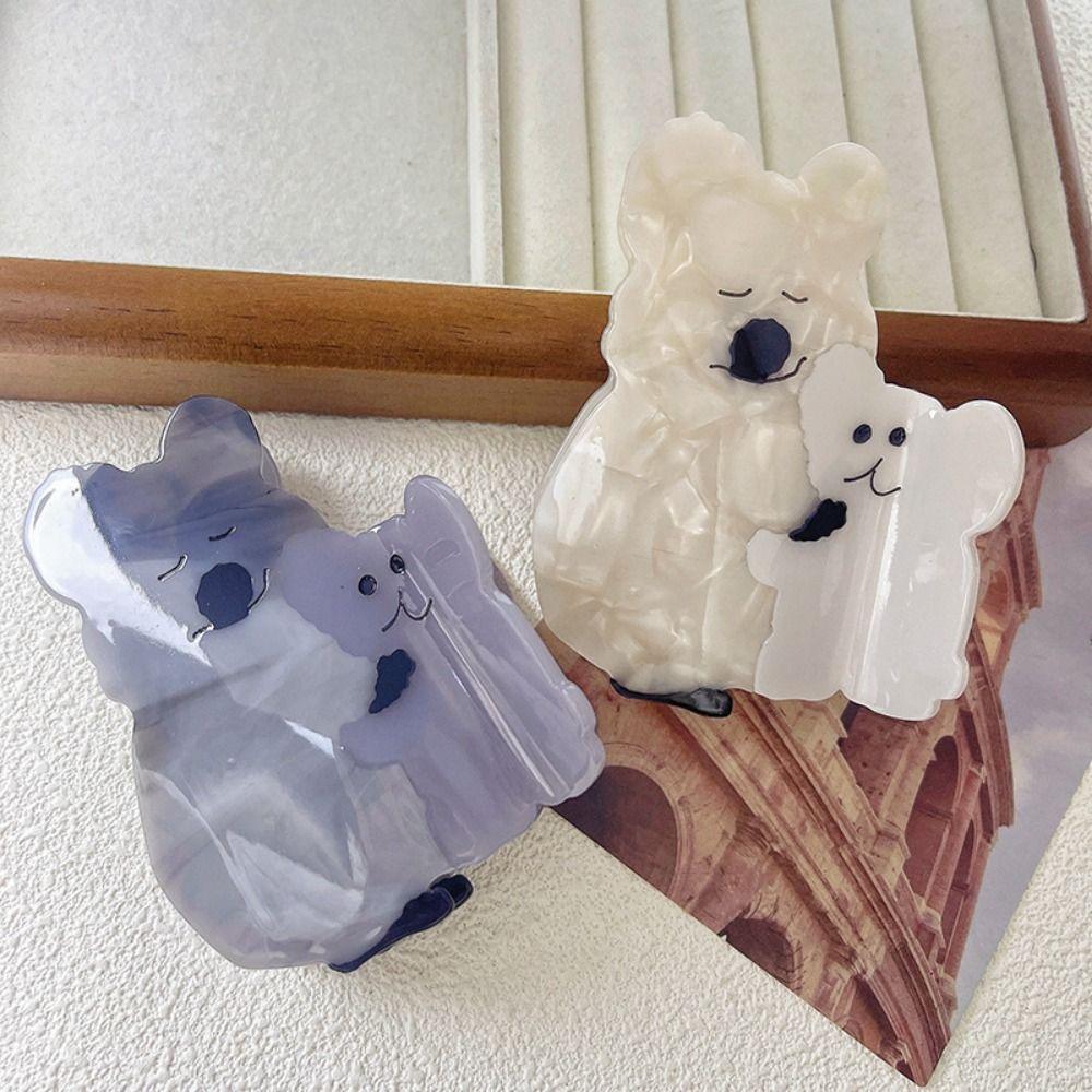 

Cartoon Acetate Animal Hair Claw Pepper Bear Shark Clip Creative Koala Hair Clip Girl