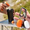 Protein Powder Funnel & Mini Bottle Set , 50ml Portable with Carabiner & Reinforced Cap for Fitness Traveling Workout