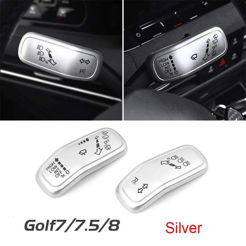Interior Steering Wheel Headlight Switch Control Cover Wiper Switch Trim for VW Golf 7 7.5 MK7 Golf 8 MK8 Accessories