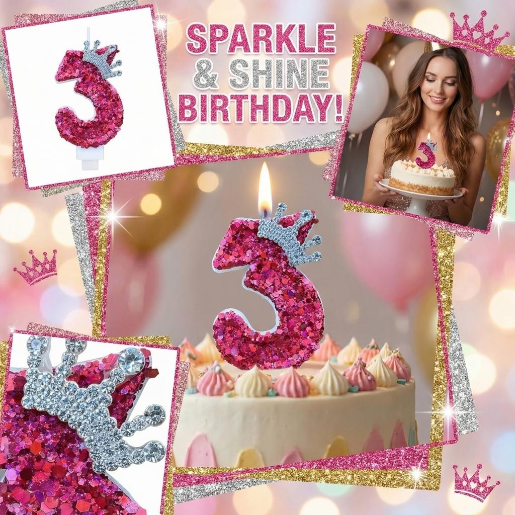 Fashion Cartoon Creative Birthday Candles Party Digital Candles