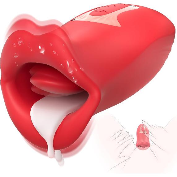 Adult Sex Toys Vibrator, Rose Toy, Rose Sex Stimulator for Women with 10 Vibration Modes and 10 French Kissing Modes, Tongue Sex Toy Vibrator,