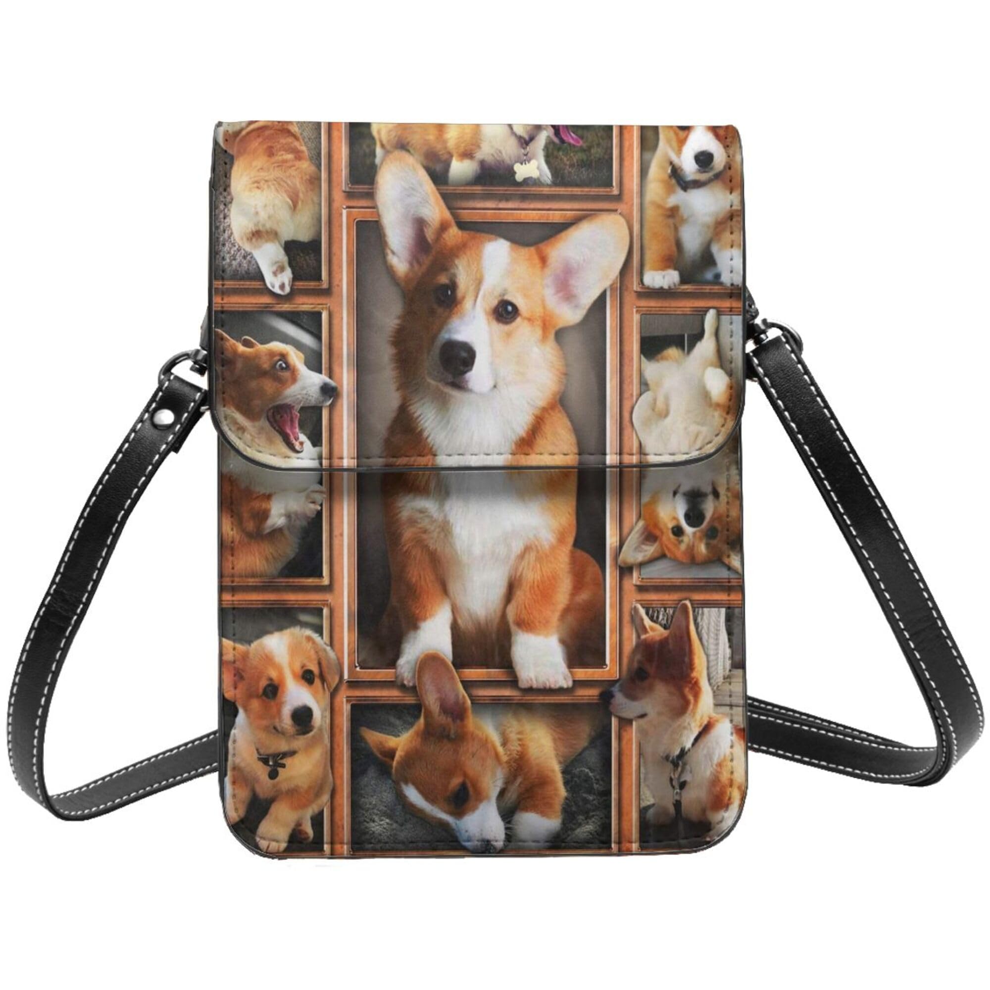 

Женская легкая сумка через плечо LONGYULI (Собака корги)