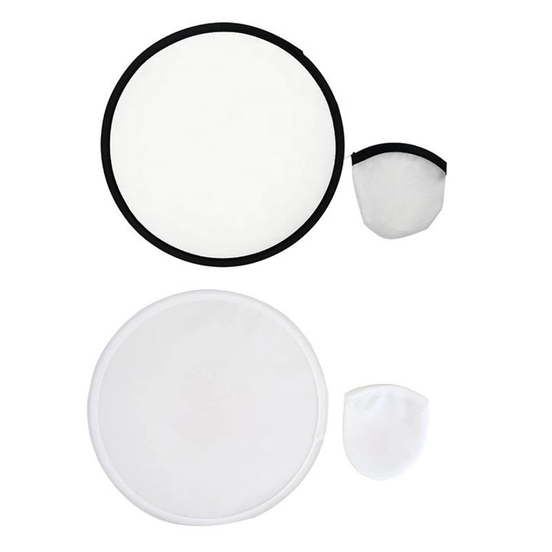 Folding Fan Simple Circular Performance Portable Round Hand Woman Foldable Blank Handheld
