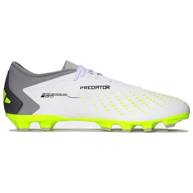 Adidas Predator Accuracy.3 Artificial Turf AG (Rubber Short Studs) Durable Soccer Shoes Unisex Soccer Shoes White Black Yellow IE9478