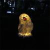 Winter Owl Garden Ornaments Solar Power Waterproof Light Solar Garden Statue