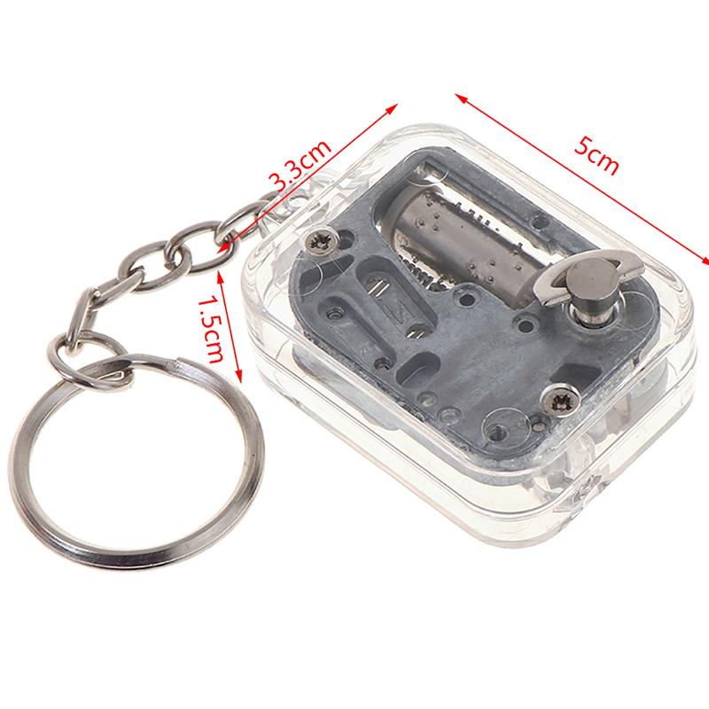 1Pc Music Box DIY Mechanical Metal Music Boxes Clockwork Keychain Gift