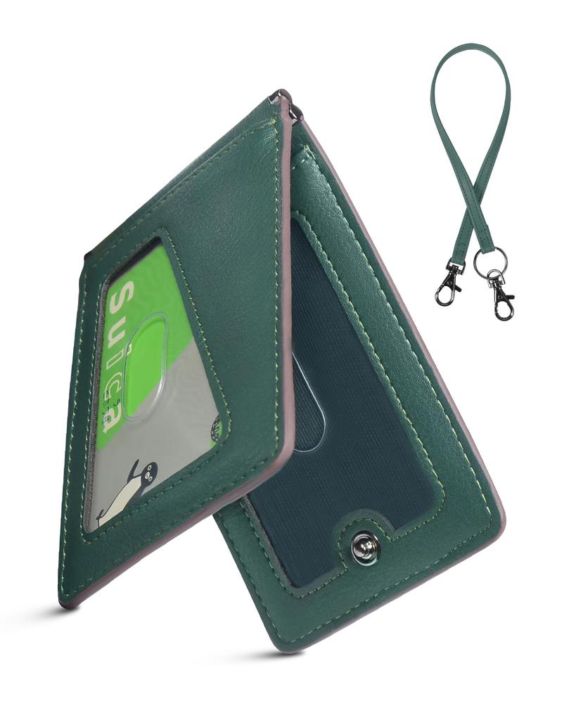 Pass Holds 5 Genuine Leather Thin Can Hold 2 IC Comes with For Commuting to Work or School [LuoLuo] Men's Case, Cards, D-Ring, Butterfly, Cards,