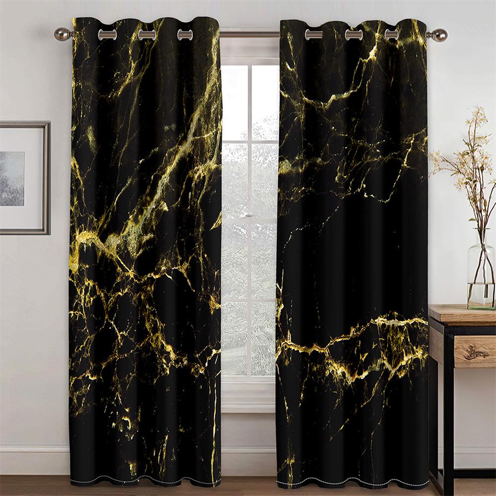 3D Luxury Purple Black Blue Marble Texture Sunshade Curtains 2-Panel Living Room Bedroom Home Decor Curtains Free Delivery