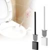 Toilet Silicone Brush Deep Cleaner Brushs Nonslip Long Plastic Tool Handle