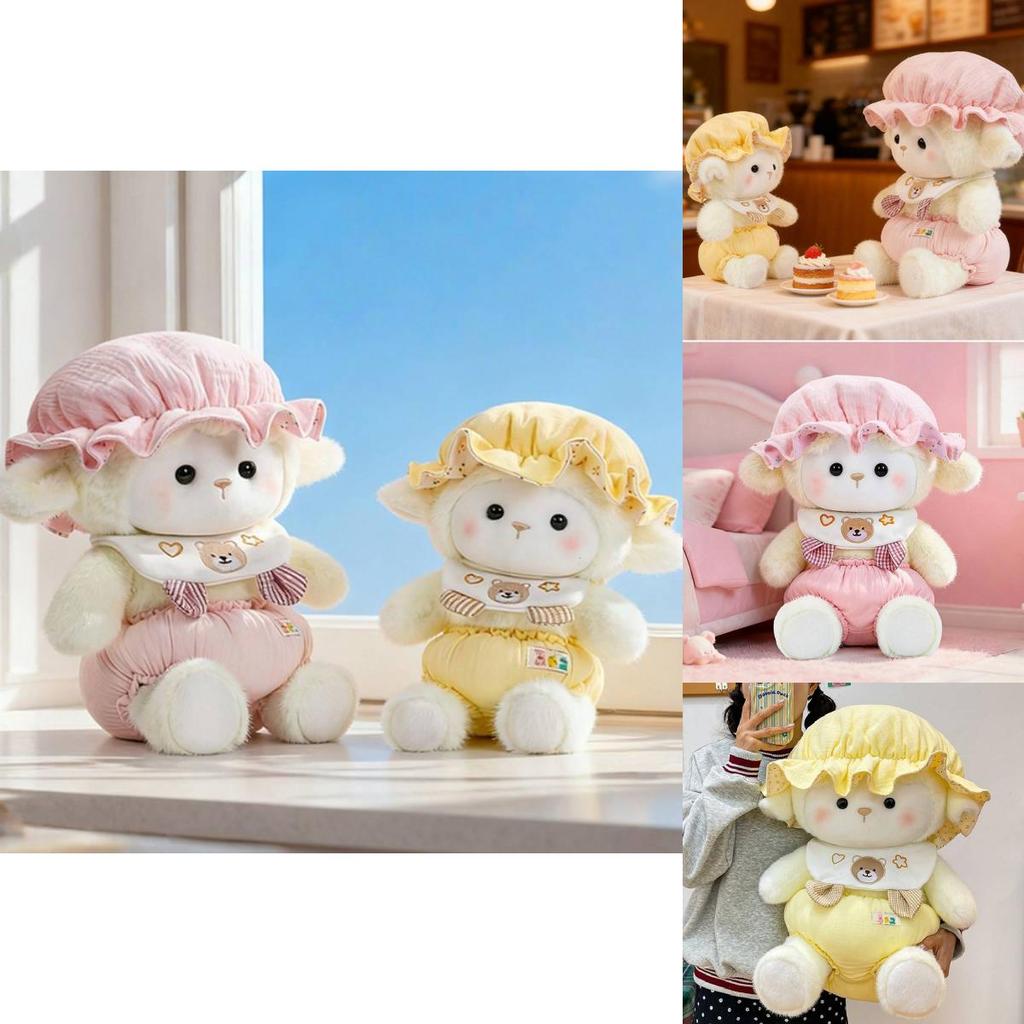Sleep Hat Baby Sheep Plush Doll With Polyester Fiber For Sleep Aid Kids Nighttime Comfort Gift