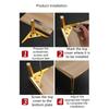 Set of 4 Metal Furniture Legs with Anti Slip Pads Metal Triangle Furniture Legs set for DIY Cabinet Sofa & Chair Support