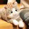 Lying Prone Lifelike Cat Doll Cuddly Imitation Lying Cat Plush Toys  Gift Giving