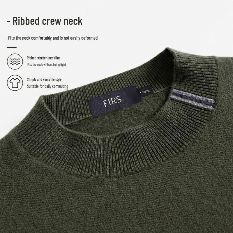 SHANSHAN Men's Pure Wool Pullover Knit Sweater