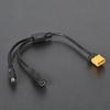 Flexible XT60 To 5.5x2.1mm DC5521 Power Splitter Cable For FPV Video Goggles And Remote Applications