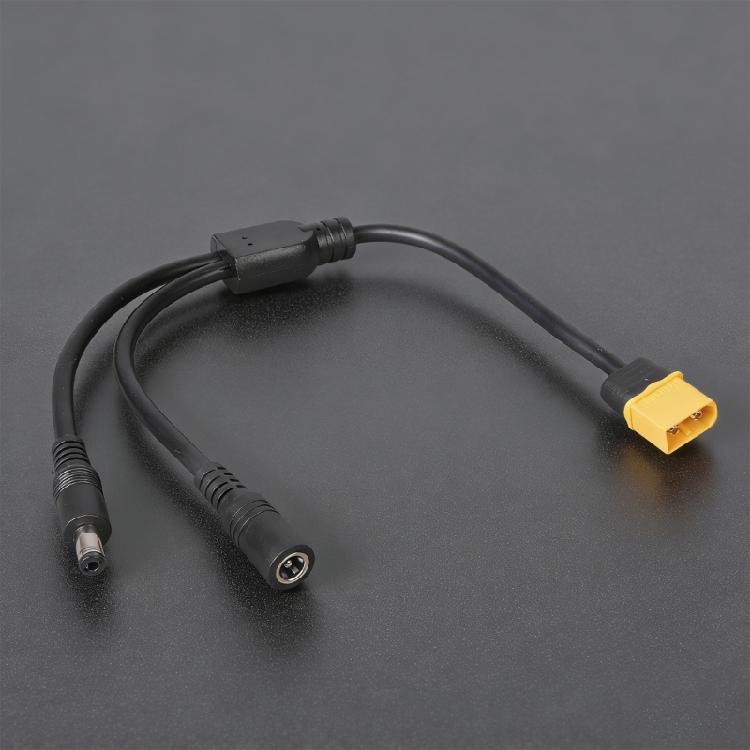 Flexible XT60 To 5.5x2.1mm DC5521 Power Splitter Cable For FPV Video Goggles And Remote Applications