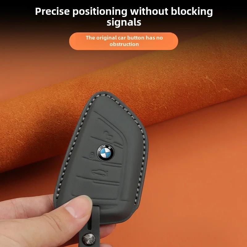 BMW Car Key Case Cow Leather Key Cover I3 Three Series Five Series Five 30X1 Shell X 3 Five Series X 5 Knife Fork IX3 MPSGW1