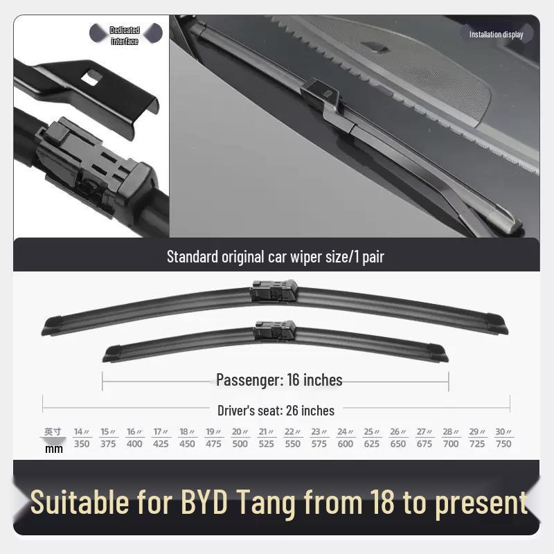ARCFOX KAO LA Wiper Blade: Frameless Silent MPV Rubber Strip for 20232423 4-Seater Model. Frameless Wiper Blade