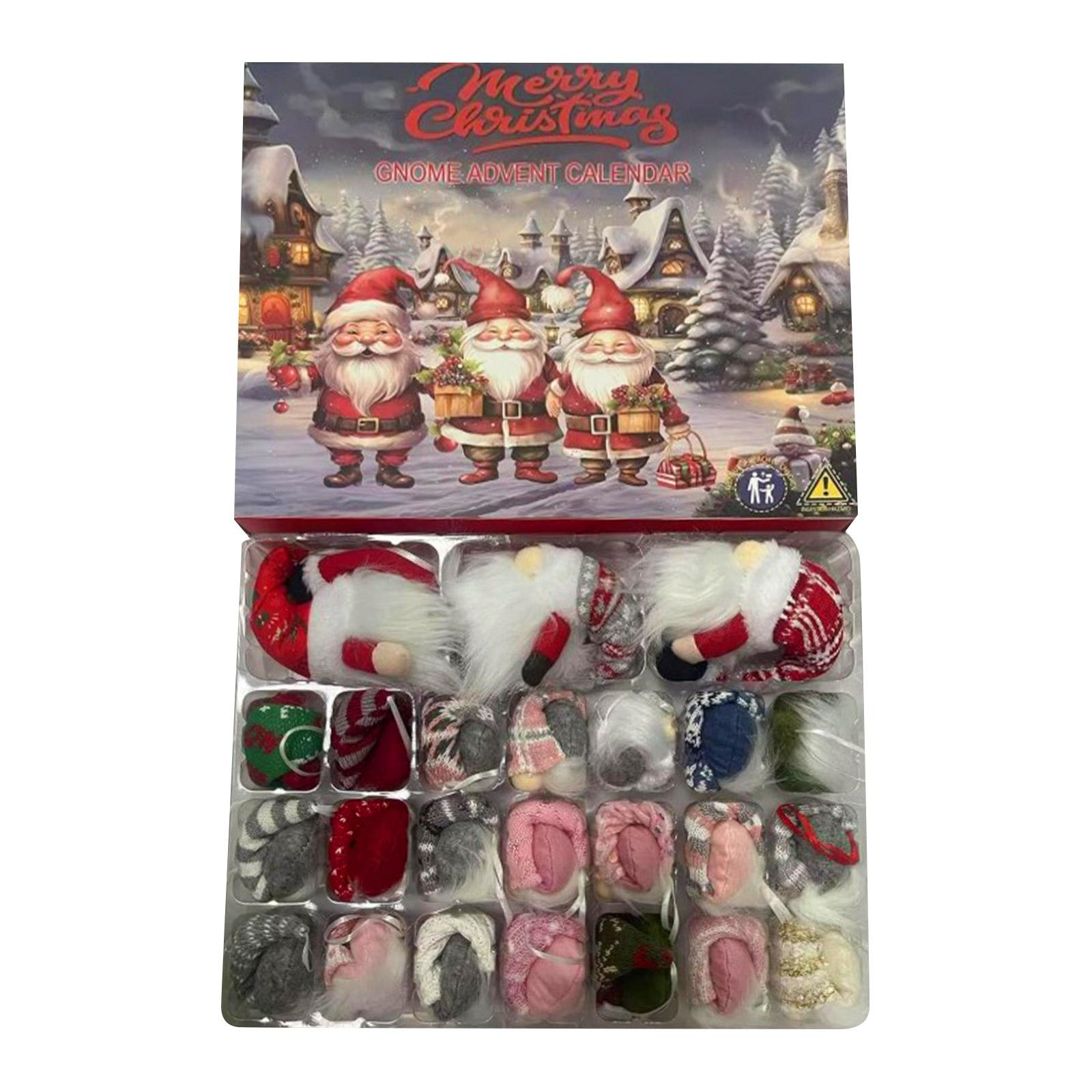 

Advent Calendar Days Christmas Countdown Gnome Pendants Ornaments - Xmas Dwarf Figures Gifts For Boys Girls Kids Adult One Size