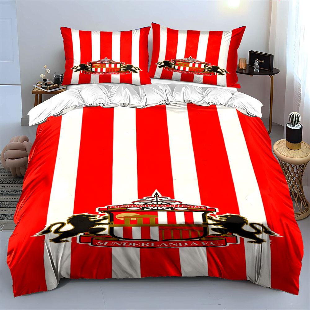 Red-and-white stripes, Sunderland AFC. Bedding sets Duvet cover sets Duvet covers Pillowcases(1*Duvet Cover 2*Pillowcases without duvet insert)
