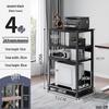 Floor-Standing Multi-Layer Mobile Printer Rack & Computer Host Organizer Cabinet
