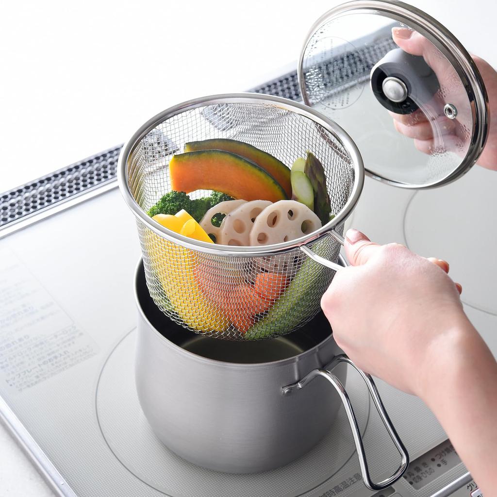 With 9 Functions In 1 IH Compatible with Glass Lid Hold Chopsticks and 14cm Steamer Product Stainless Steel with Living Major Restaurant Favorite