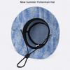 Drawstring Sunshade Cowboy Hat Breathable Fishing Cap Sun Cap Sunscreen Basin Cap  Camping