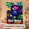 Custom Personalized Tapestry,Among Us Print Custom Name Text Wall Art Hanging for Bedroom