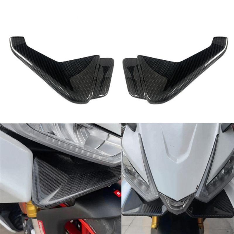 Authentic Motorcycle Front Lip Wind Wing Cover Real Carbon Fiber Cone Aerodynamics Fairing Spoiler For Aprilia RS 660 -2024
