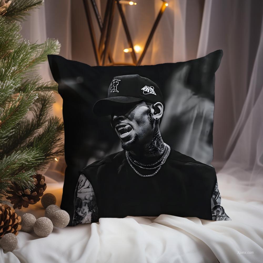 Hot C-Chris Brown Cushion Cover Premium Comfort Reversible Pillow Cove -Two in One Design for Any Room & Car Interior