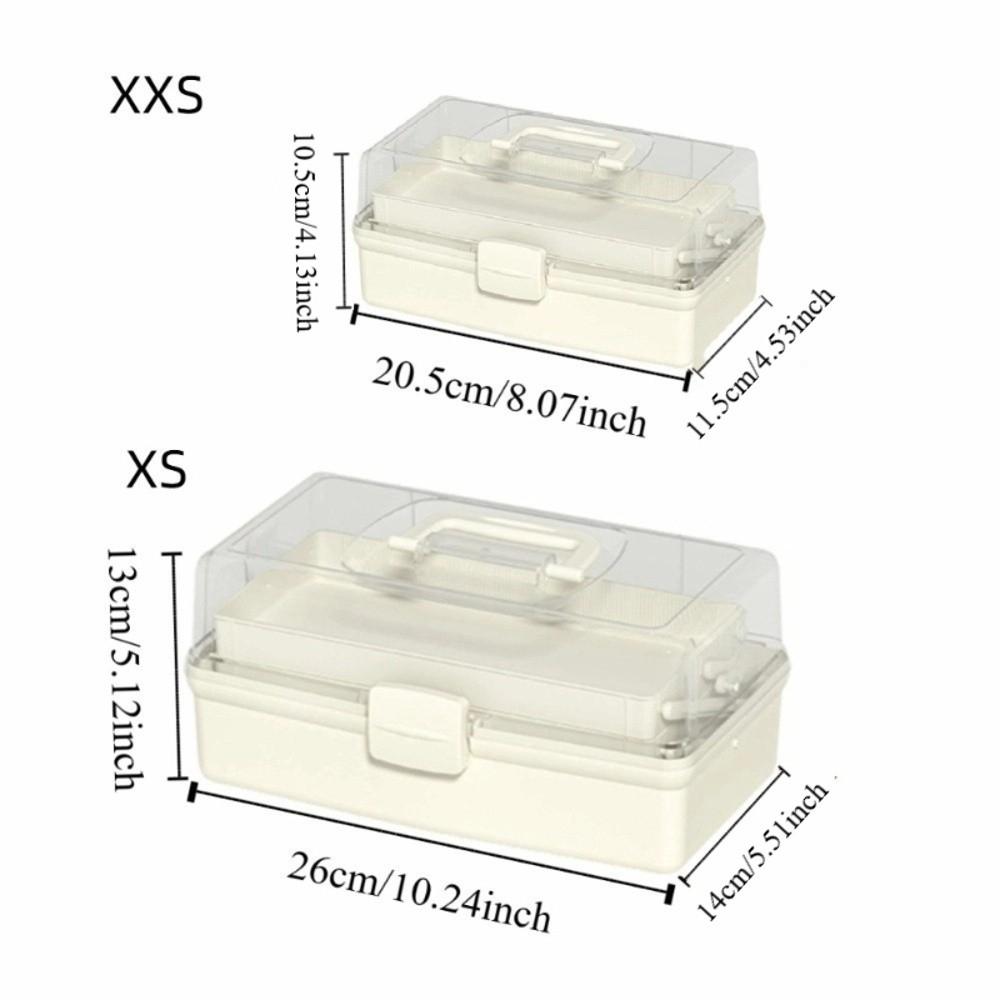 Plastic 3 Layer Storage Box Portable Tackle Box Durable Multipurpose Storage Box  Workspace Storage