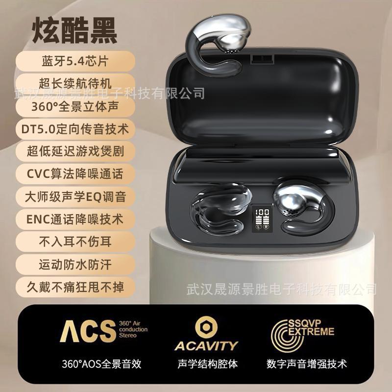 Ear clip type wireless bluetooth headset. Version ENC noise reduction super long battery life sports waterproof
