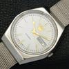 AUTOMATIC VINTAGE SEIKO 5 JAPAN MENS WHITE COLOR DIAL WATCH A701254-5 R206a-a701254