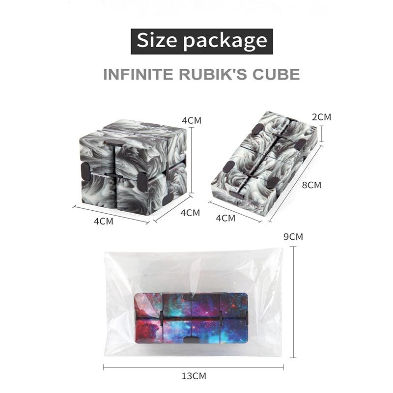 Infinity Magic Cube Starry Sky Square Puzzle Toys Four Corner Maze Toys Children Adult Decompression Relaxing Hand-Held Toy Gift