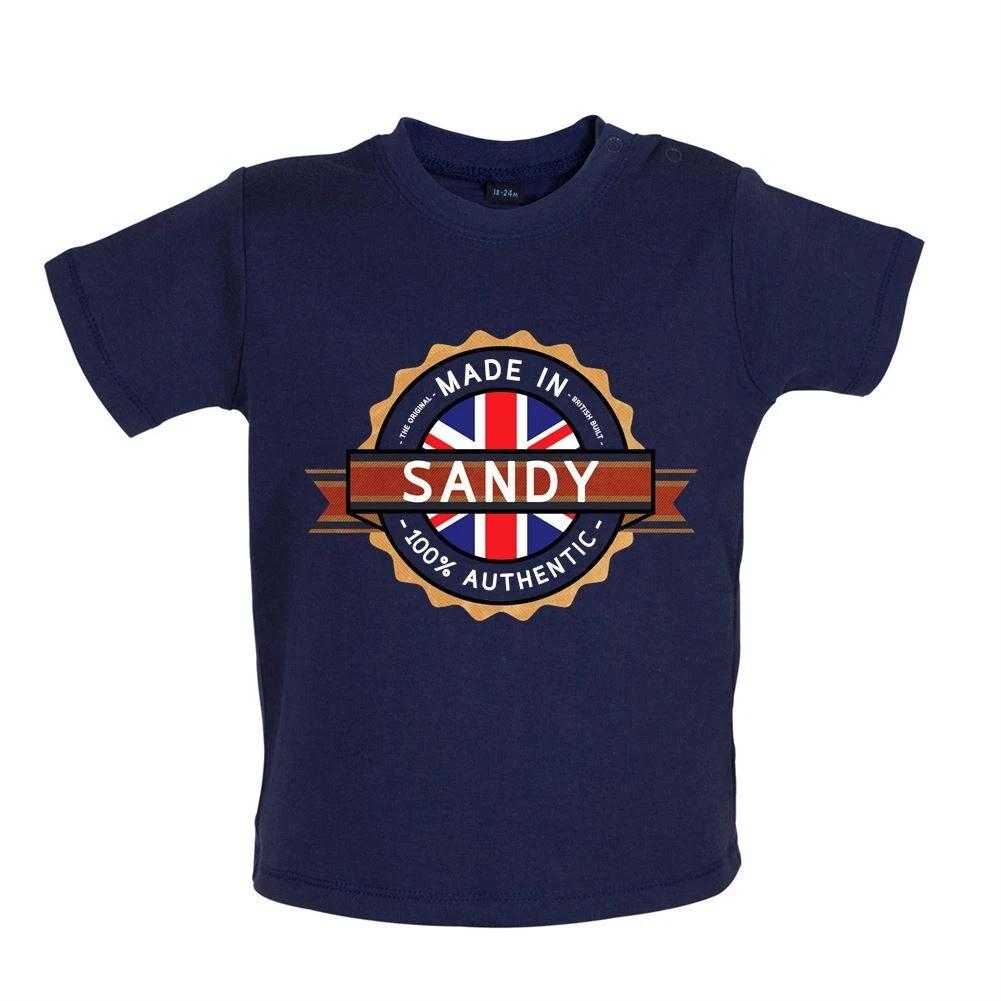 

Made In Sandy - Baby Kids Boys Girls Unisex T-Shirt / Babygrow - Town City Village Born Love Live 140