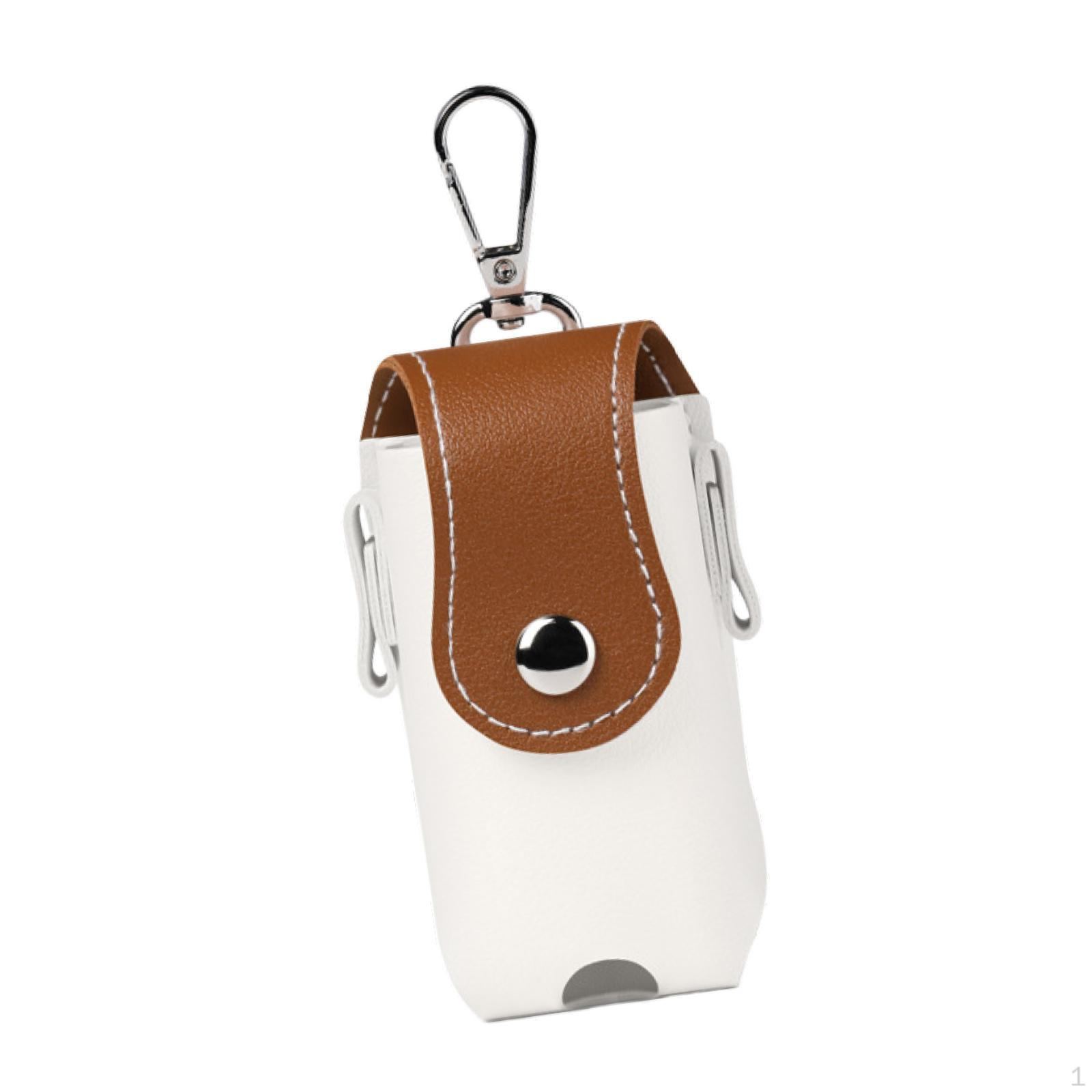 

Golf Ball Waist Bag Carry Pouch for Women Men Compact with Tee Holder Convenient Waterproof White and Brown