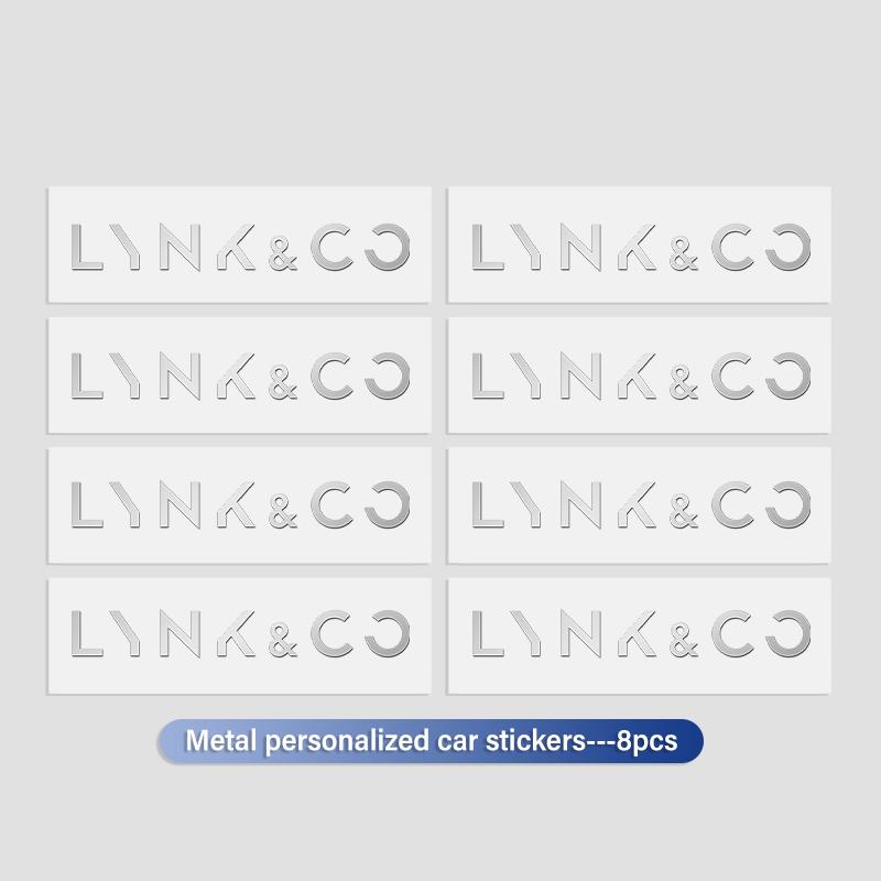 Universal Car Logo Emblem Badge Metal Sticker Decal Accessory For LYNK&CO EM-P 01 05 03 09 02 04 06 07 08 PHEV MHEV