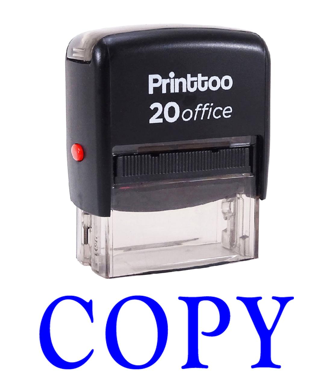 

Printtoo Office Stationary Custom Stamp COPY Self Inking Rubber Stamp-Black 14 mm x 38 mm (Approx) синій