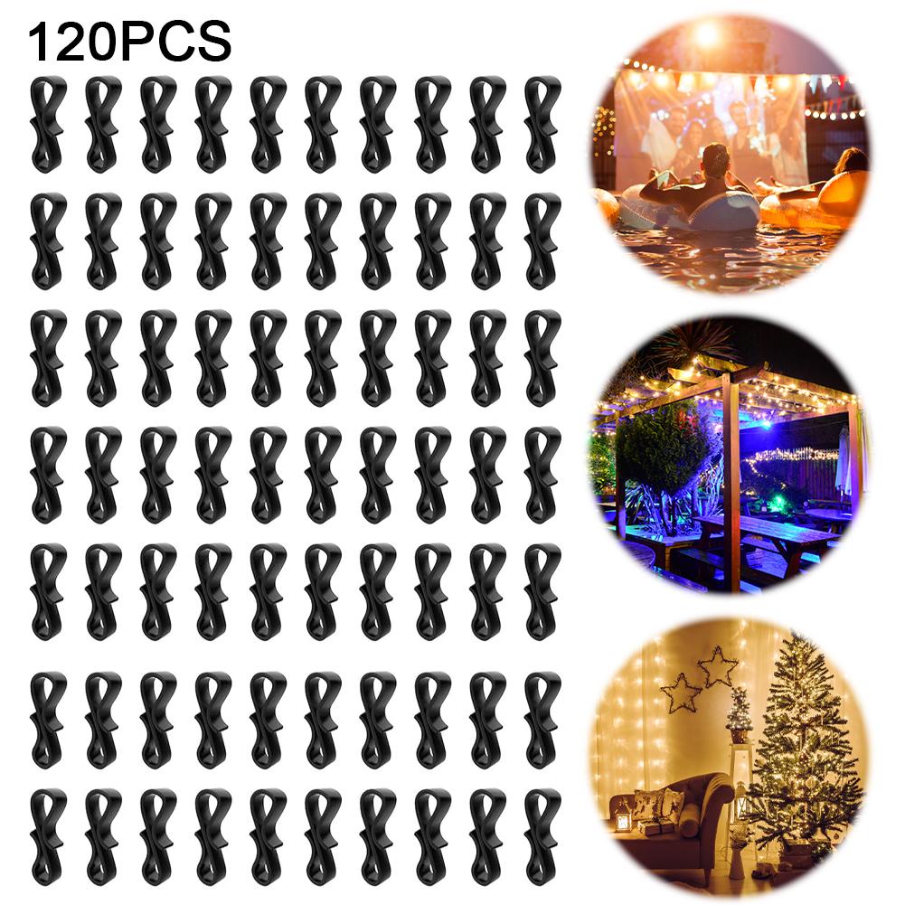 120Pcs Mini Plastic Gutter Hooks Christmas Outdoor Light Clips Outdoor Light Hooks for Hanging Christmas String Lights Outdoor China Mainland