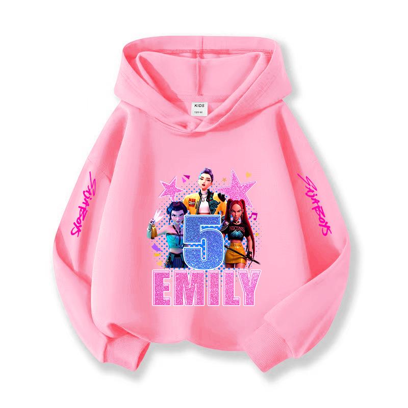 Kpop Halloween Popular Children's Hooded Sweatshirt Christmas Casual Wear Korean Style Children's Comfortable Top Girl Boy Holiday Gift