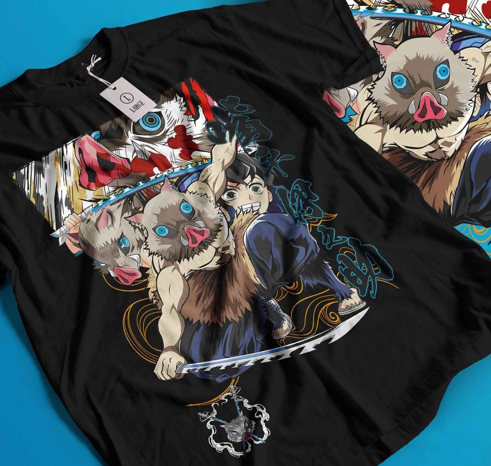 

Inosuke T-Shirt Demon Slayer Kimetsu No Yaiba Anime Manga Gift Shirt All Size317 4XL