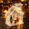 Customizable Gift for Kids Clear Acrylic House Ornament DIY Fillable Christmas with Light Crafting Supplies Rechargeable Lighted Table Centerpiece