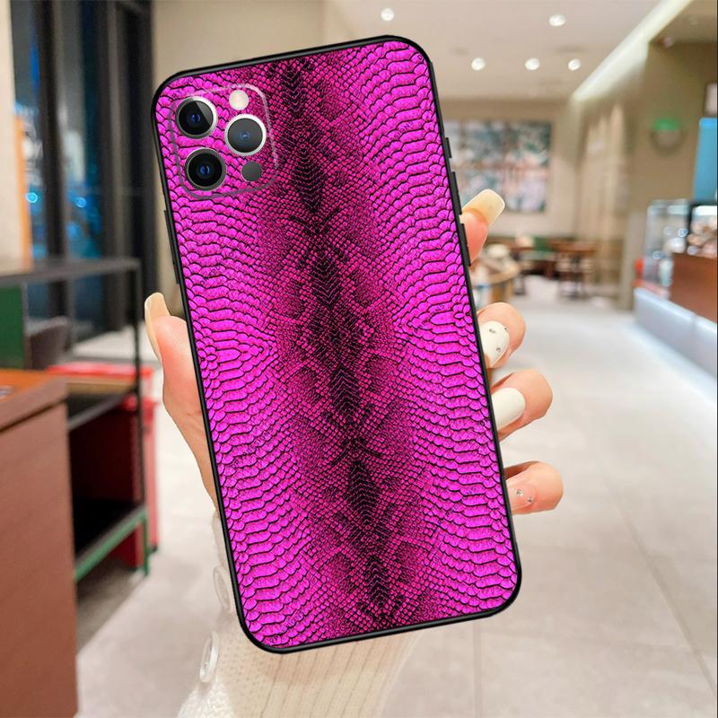 Snake Skin Print Phone Case For iPhone 17 16 15 14 13 11 12 Pro Max mini 16 Plus 16e 17 Air Protective Cover