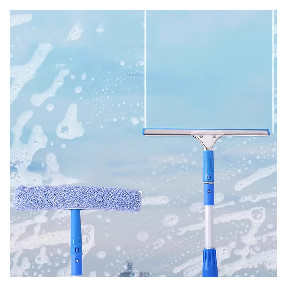 Professional Window Cleaning Set with Dry Wiper Cover and 25cm Squeegee Professional Glass Cleaning Tools 2-Piece Cover,