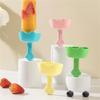 4pcs Spill Proof Ice Lollys Holder Cat Shaped Ice Cream Storage Rack for Kids
