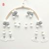 Nordic Wind Hair Ball Wooden Beads Wind Chimes Bed Bell Children's Room Decoration Model Room Children's Clothing Shop Shooting Props