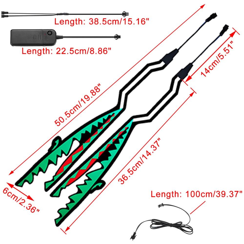Cápastílusú Motorkerékpár Sisak Fénycsík LED Éjszakai Jelzőfény Csík Világító Rudak